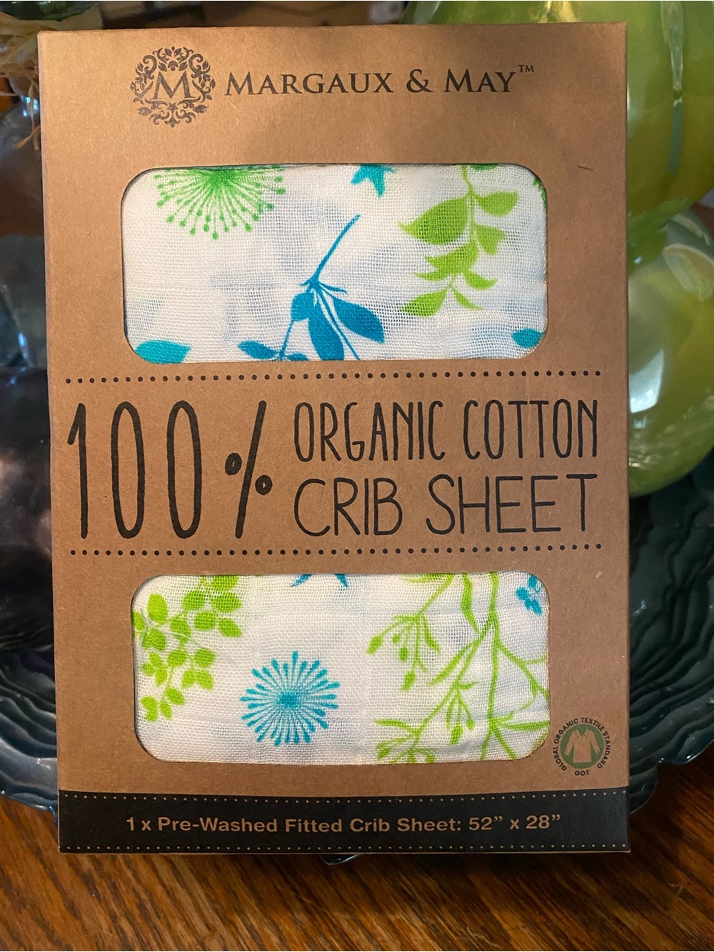 NWT Margaux & Max Organic Cotton Crib Sheet !